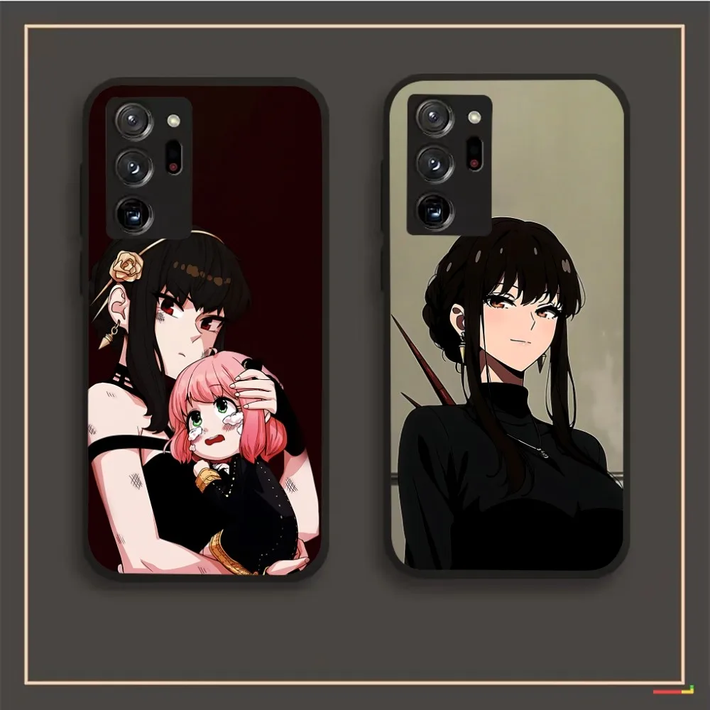 S-Spy X Family Yor F-Forger Phone Case For Samsung S24, S25 22,30,,Note20,Ultra,Lite,Ultra,5G,Plus,FE Black Cover