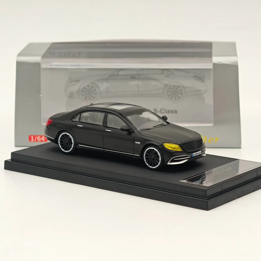 마스터 1:64 스케일 S클래스 S560 다이캐스트 장난감 자동차 모델 컬렉션 선물 화이트 & 레드 림 차량 장난감 모델