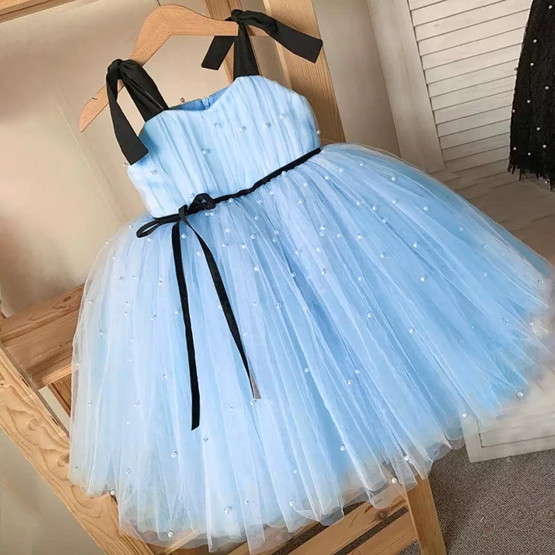 Girls Fluffy Tulle Dresses For Toddler Baby Kids Elegant Princess Tutu Party Prom Gown Children Wedding Evening Pageant Vestidos