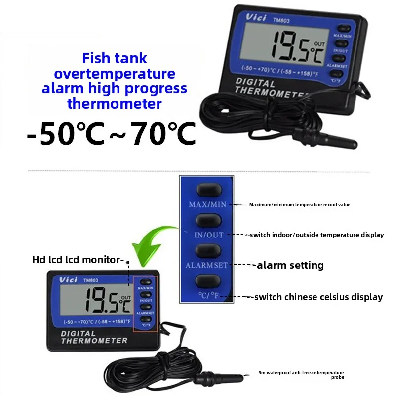 VICI TM803 Koelkast Koelkast Vriezer Digitale Alarmthermometer Temperatuurmeter