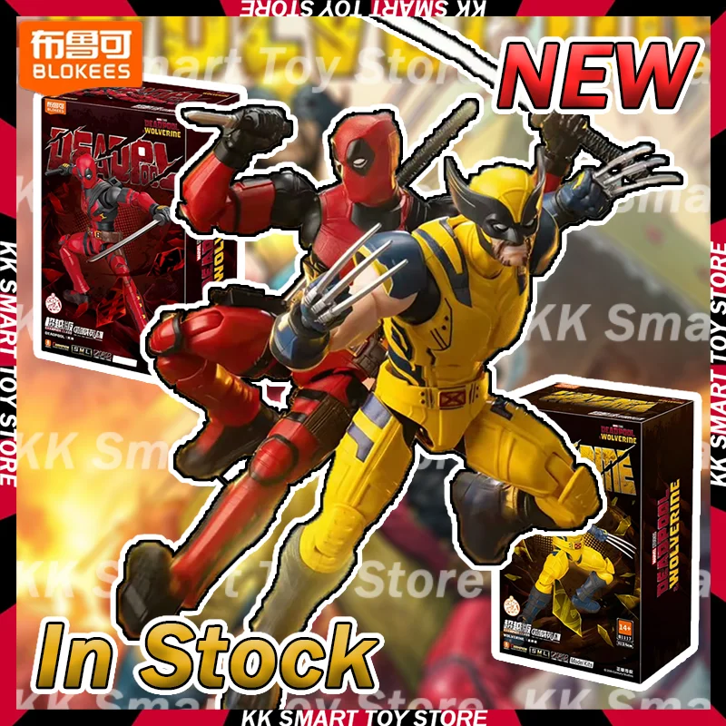 

New Genuine Blokees Marvel Transcendent Deadpool Wolverine Model Figurine Toy Anime Action Figure Figurine Model Gifts Toys