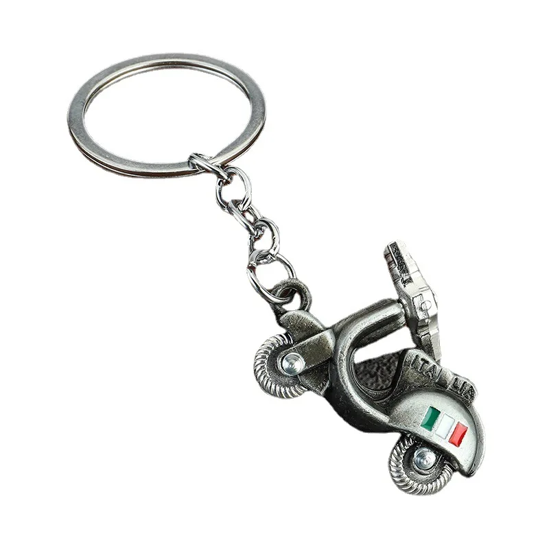 Fashion Keychain Stylish 3D Motorcycle Scooter Car Key Chains Keyfob Key Ring Classic Electric Cars Keyring Pendant Unisex Gift