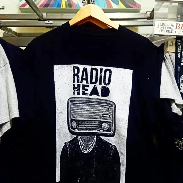 

Футболка Band Radiohead Футболка Releases Music Rock Мужская и женская футболка премиум-класса очень большой американский топ с короткими рукавами для певицы