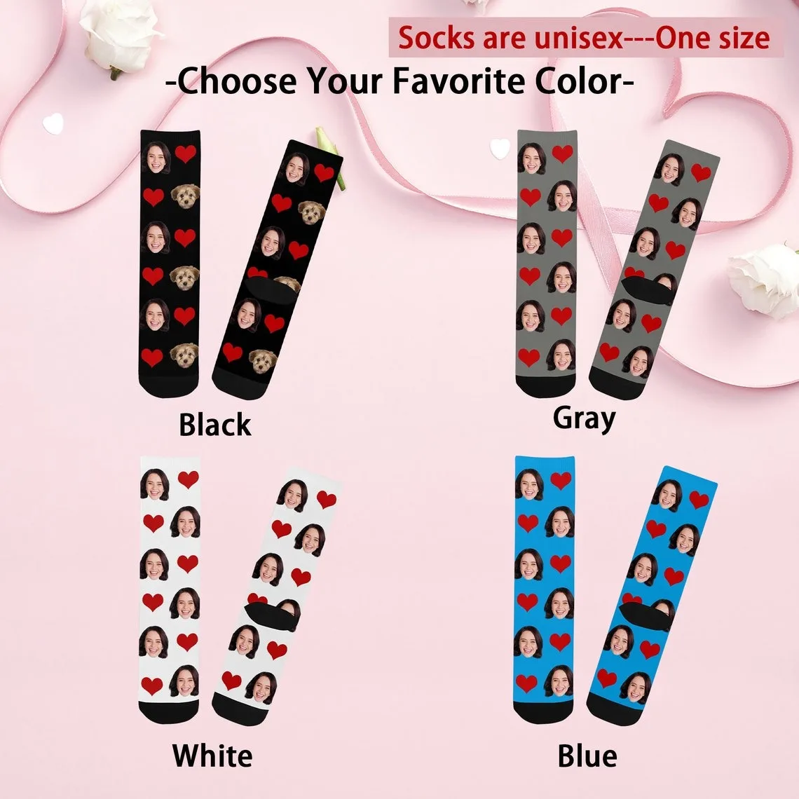 Bóxer personalizado con imagen, ropa interior con cara, foto personalizada, calzoncillos/calcetines para regalo, regalo de San Valentín