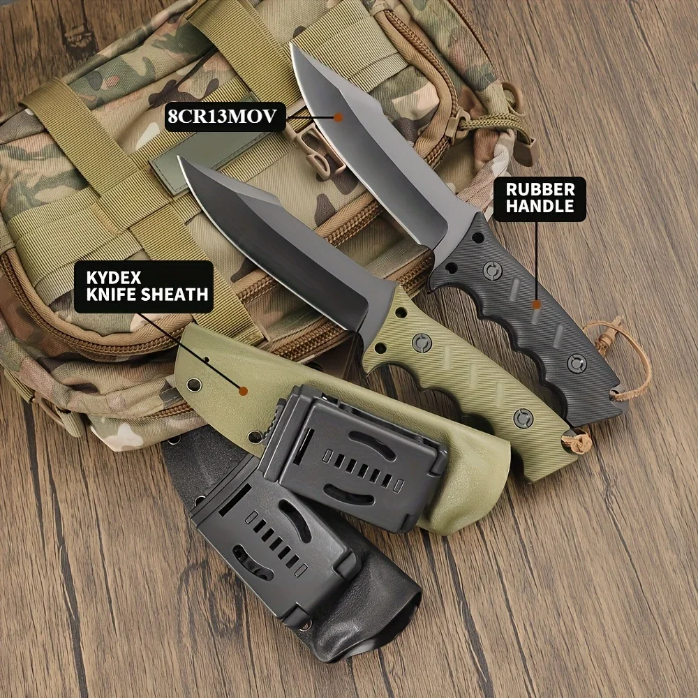 

Тактический нож премиум-класса для выживания с ножнами 8Cr13MoV с фиксированным лезвием и рукояткой GFN для кемпинга и приключений в джунглях EDC, охотничье снаряжение на открытом воздухе