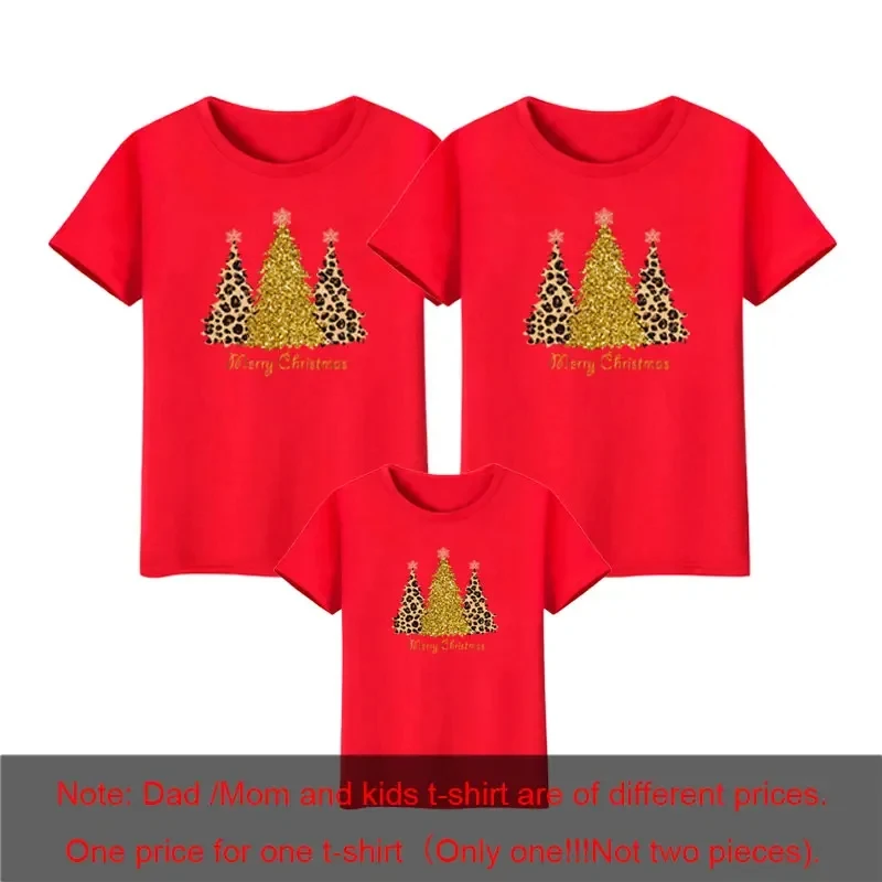 Christmas T-Shirt Family Matching Outfits Mommy Daddy And Me Clothes Mother Father Daughter Son Baby Kids  Family Look Tops