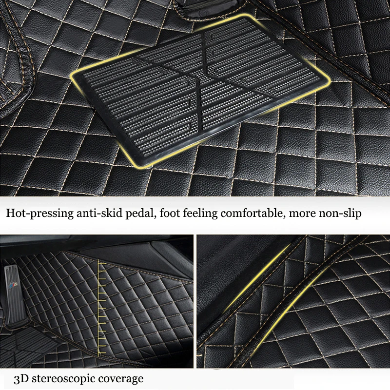 Factory Supply Luxury All-Weather Car Floor Mats for 5 Series G30 2017-2023 3D 5D 7D 9D Made of Premium Leather 5