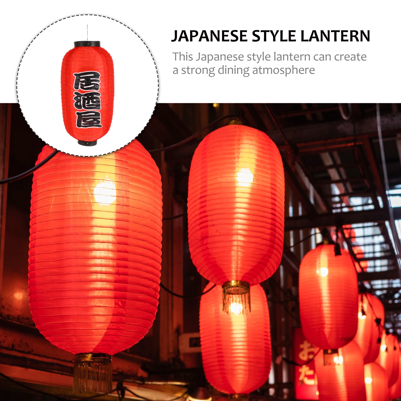 

1Set Waterproof Japanese Style Hanging Lantern Decorative Cloth Pendant for Sushi Store Outdoor Restaurant Atmosphere