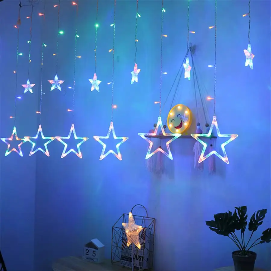 8-modes-eu-plug-led-curtain-string-lights-creative-star-christmas-garland-fairy-lights-outdoor-for-party-wedding-bedroom-decor