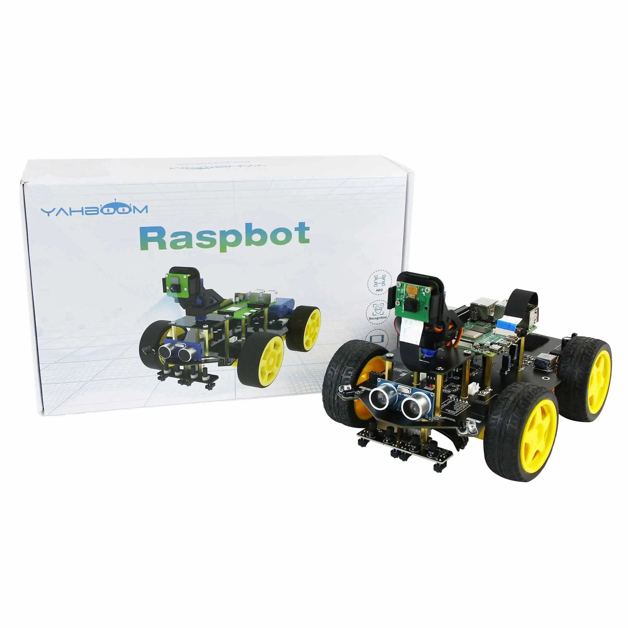 Imagem -06 - Raspbot ai Vision Robot Car Kit Programável com Câmera Raspberry pi 4b 3b