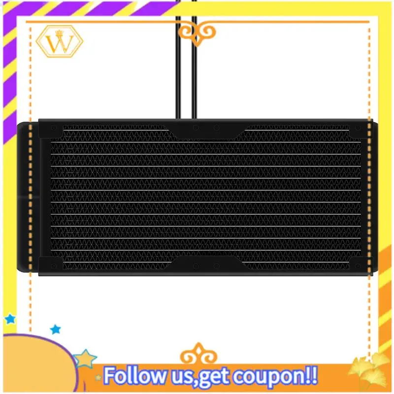 أحدث-ألومنيوم 240 مللي متر 10 أنابيب تبريد المياه صف مبرد مبادل حراري المبرد مع مروحة لنظام تبريد المياه وحدة المعالجة المركزية PC