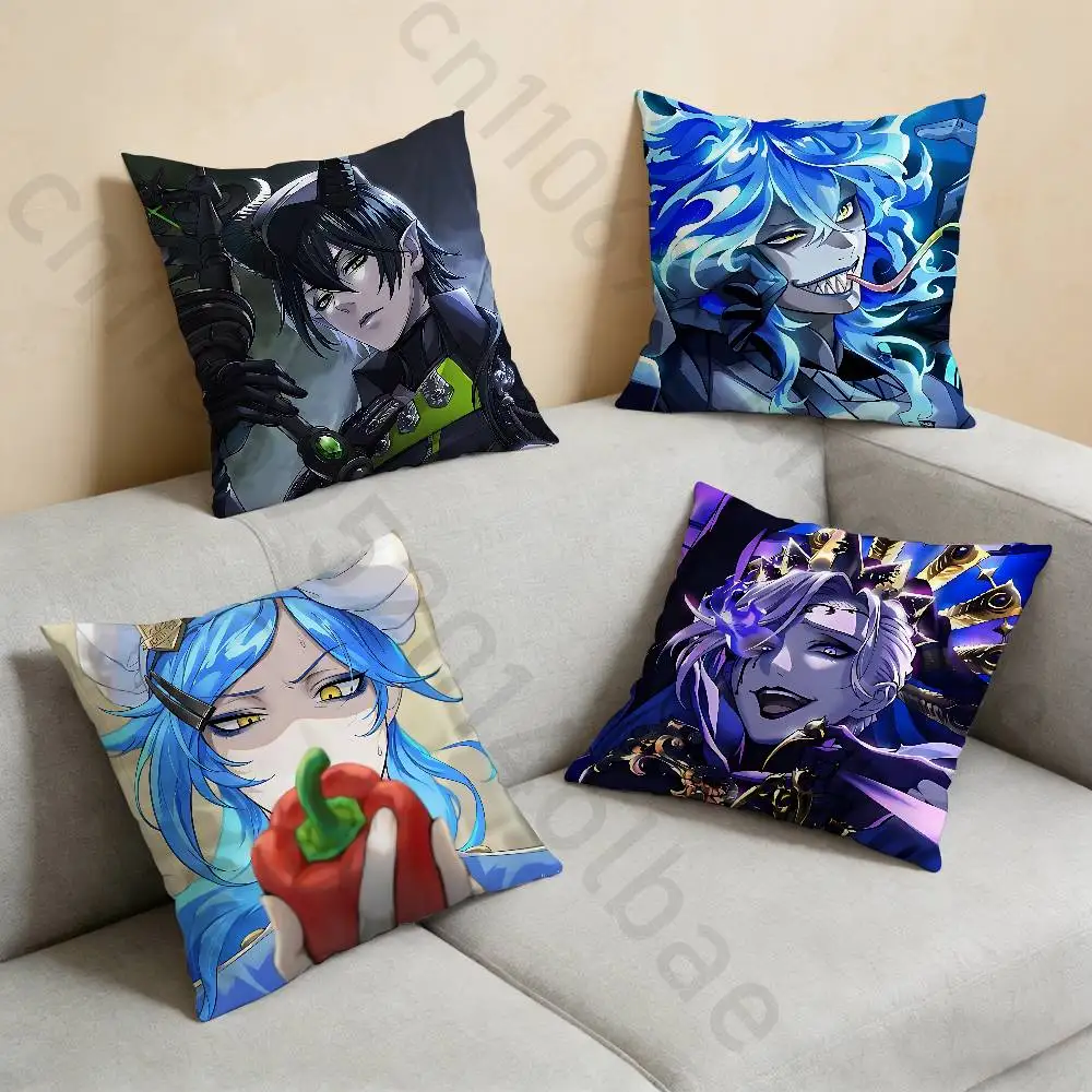 

Cute T-Twist Wonderland Pillow Case Anti-dustmite Pillowcase Invisible zipper silky short plush Sofa cushion cover