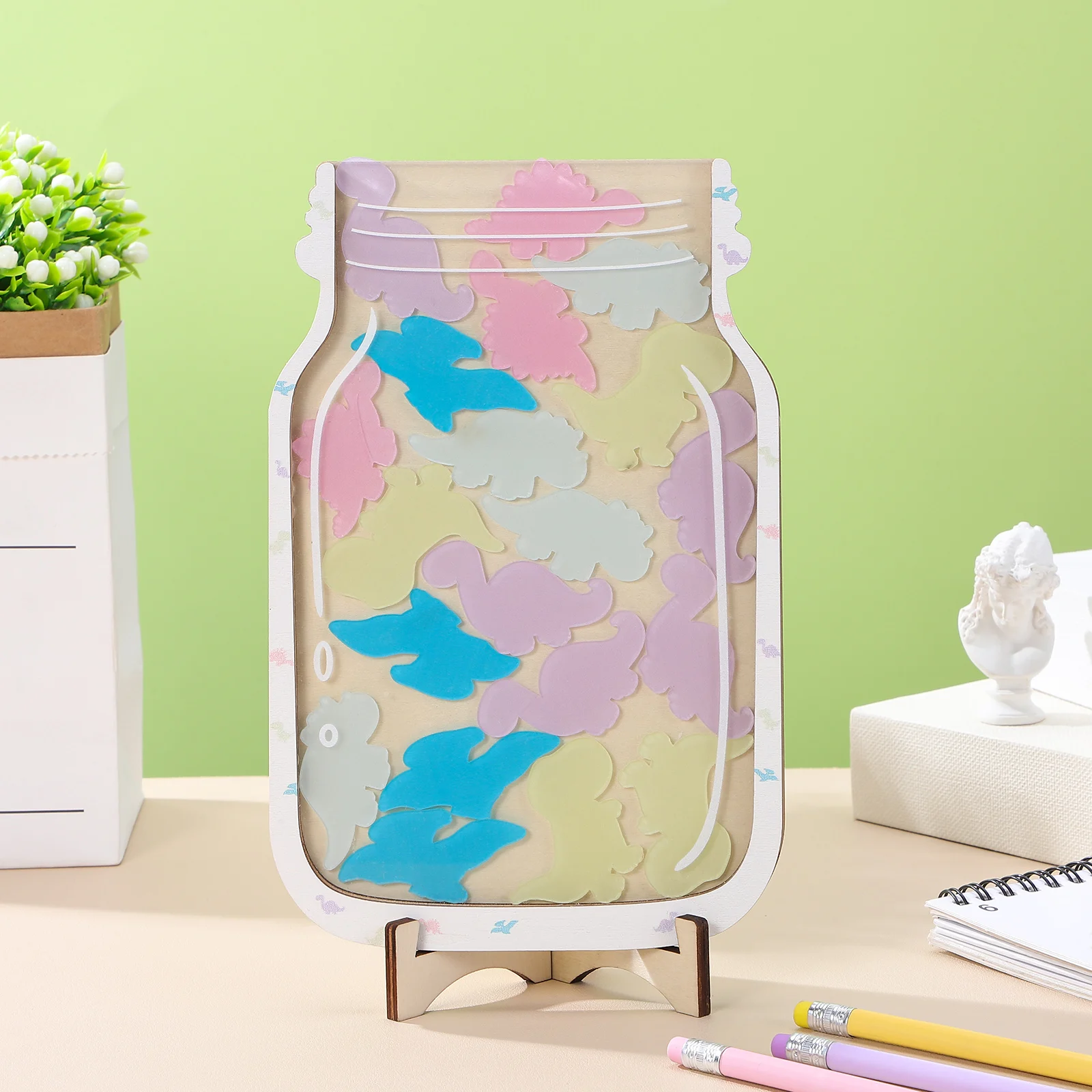 Наградная банка для детей, деревянные жетоны для учителей, классная система, усиление для малышей, милый дизайн динозавра, безопасный материал, инструмент для поведения