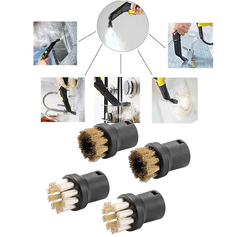 A86I-Sikat Nosel Penguap untuk Karcher SC1 SC2 SC3 SC4 SC5 Aksesori Suku Cadang Pengganti Sikat Pembersih Uap Bulat