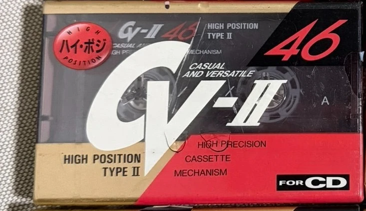 46-Minute Class II Blank Tape for TDK CV-II New Unopened
