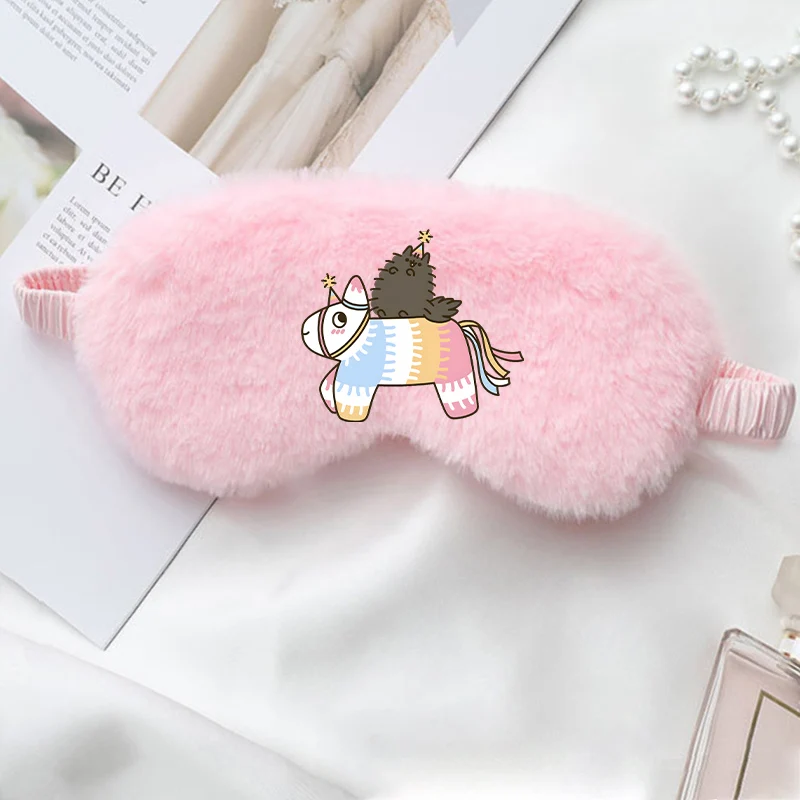 Pusheens Girl Plush Sleeping Eye Masks Anime Cartoon Adult Office Siesta Shade Help Patch Child Travel Relax Eye Mask Xmas Gift