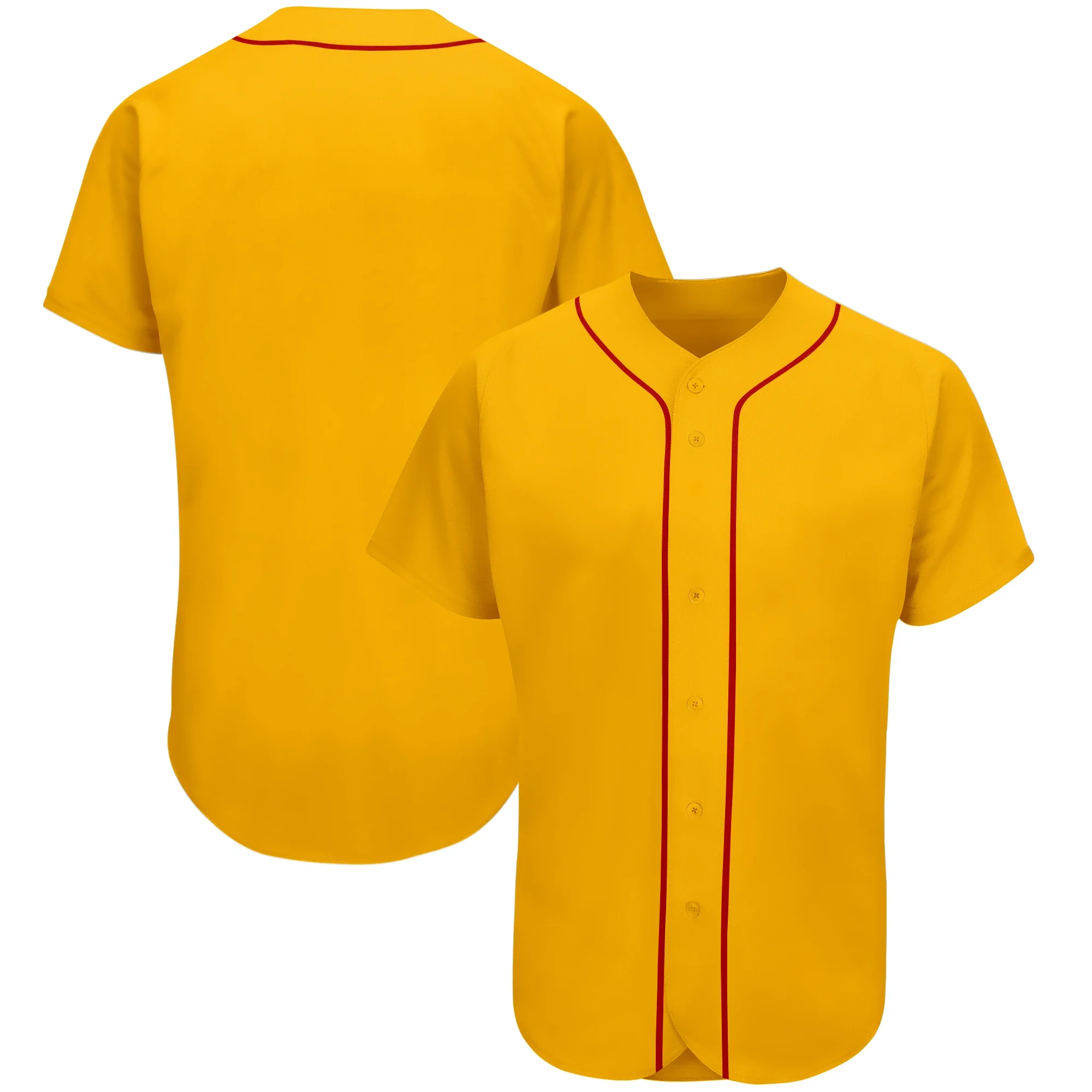 Wholesale Baseball Jersey Plain Button-down Tee Shirts Men/Adults Hip Hop Softball Uniform for Outdoor Games/Training Best Gift