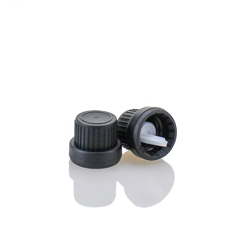 18/410  Euro Dropper Orifice Reducer  Vials Anti-theft Cap for essential oil  white black /massage oil dropper cap