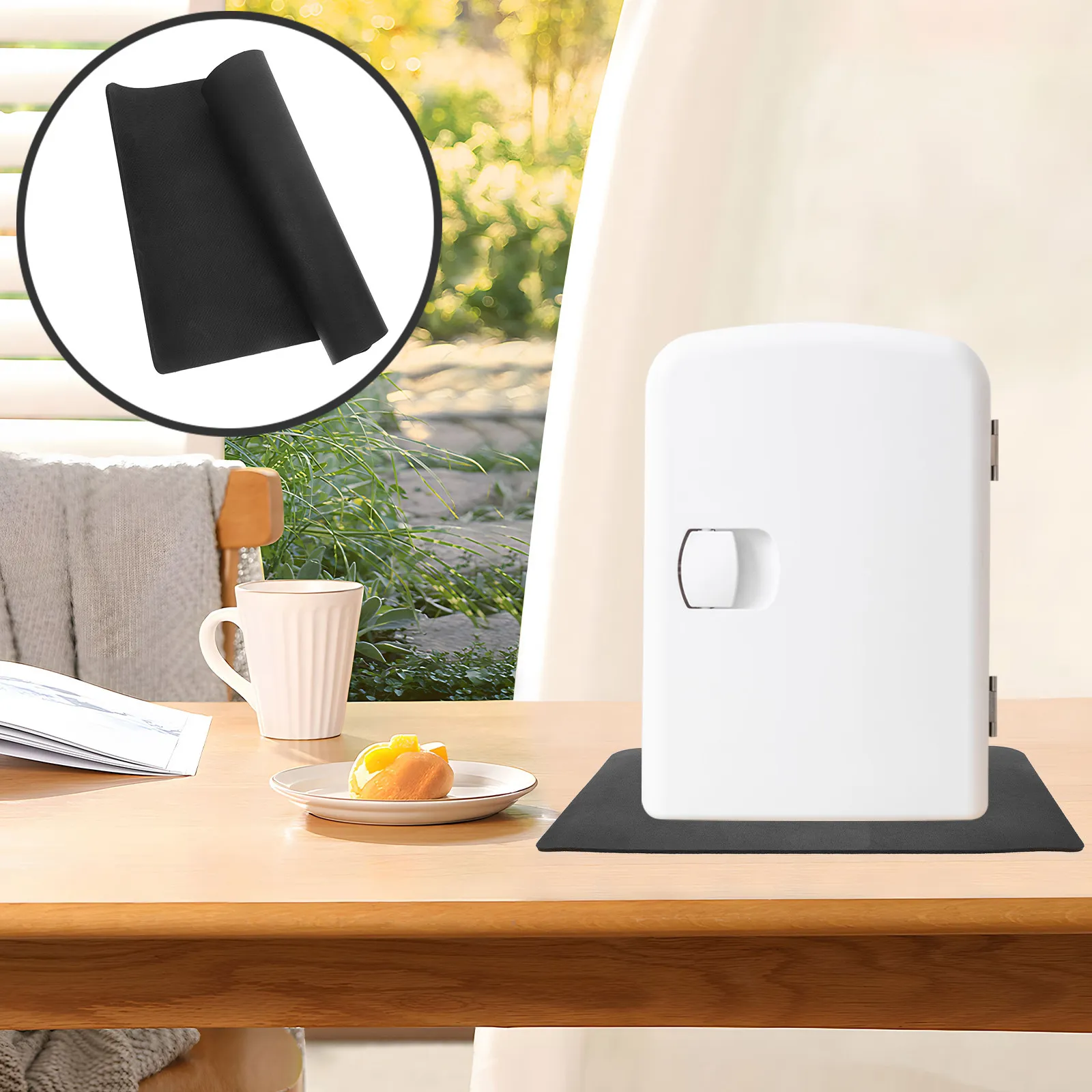 Mini Fridge Silicone Mat 30x40 Cm Portable Nonslip Refrigerator Drip Tray Dorm Fridge Stand Washing Machine Tray Floor Protector