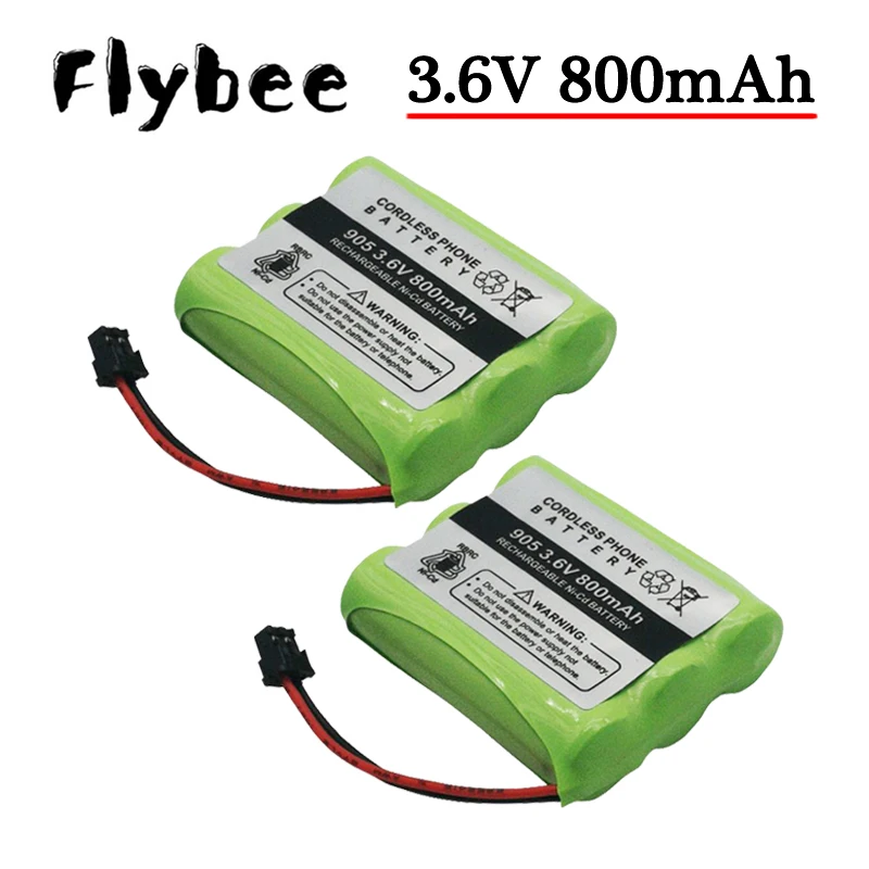 Batería de repuesto de teléfono inalámbrico BT905, BT-905 de 800mAh, 3,6 v, ni-cd, para KX-A36, P-P501, B300, AE-255, ATT-3AAB