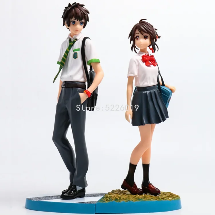 22cm Tachibana Taki & Miyamizu Mitsuha Anime Figure Movie Your Name Action Figure Japanese Figurine Collectible Doll Toys Gifts