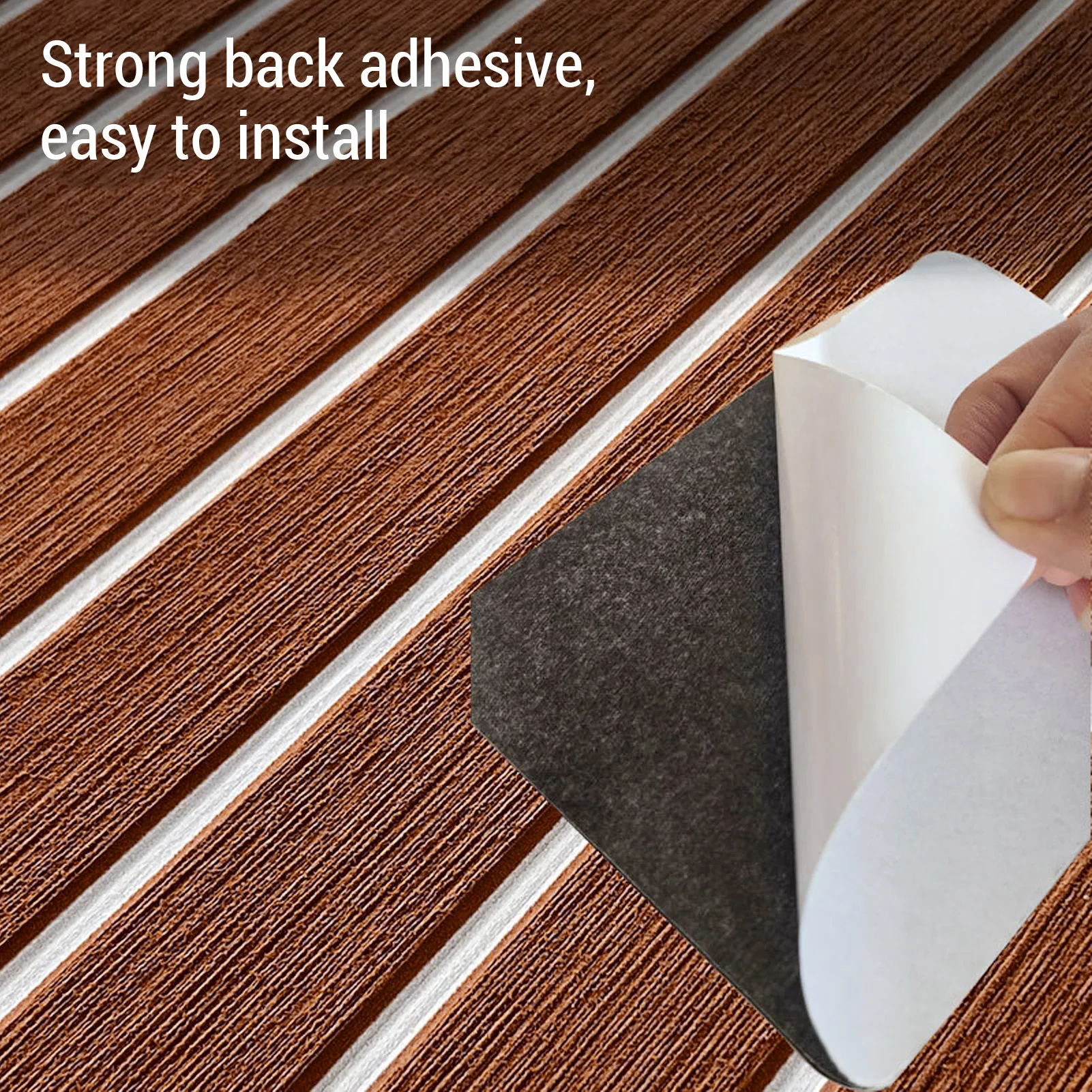 3 Colors Boat EVA Foam Teak Floor Mat Anti-Slip Self-Adhesive Pad Cuttable Waterproof Marine Carpet for Boat Deck RV Yacht