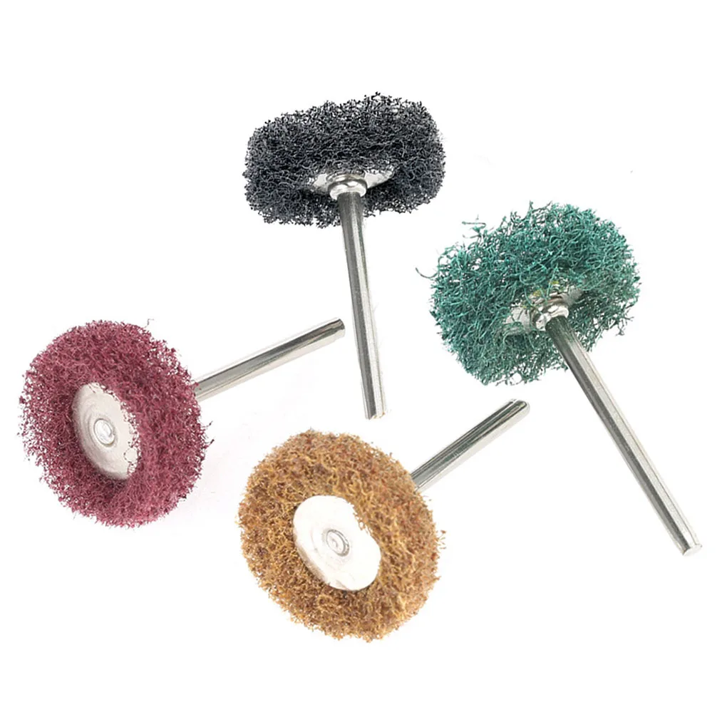 Scouring Pad Abrasive Wheel Metal Wood Stone Rotary Polishing Grinding Brush Woodworking Tool 80pcs