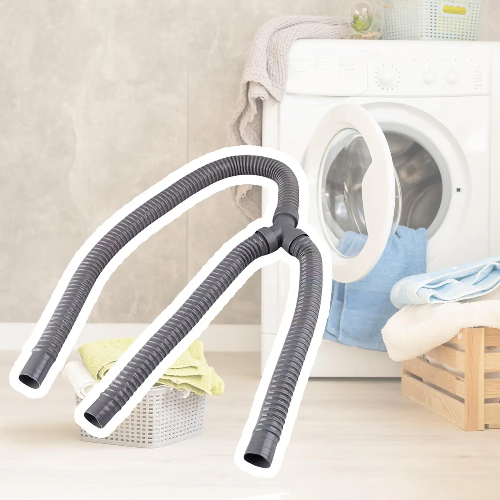 Double Sink Three Way Drain Drain Tubing Pipe Multipurpose Easy to Install Flexible Drainage Hose for Motorhome Bathroom
