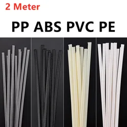 2 metre plastik kaynak çubukları siyah/beyaz ABS/PP/PE/PVC kaynak çubukları araba tampon tamir araçları için sıcak hava kaynak makinesi makineli tüfek