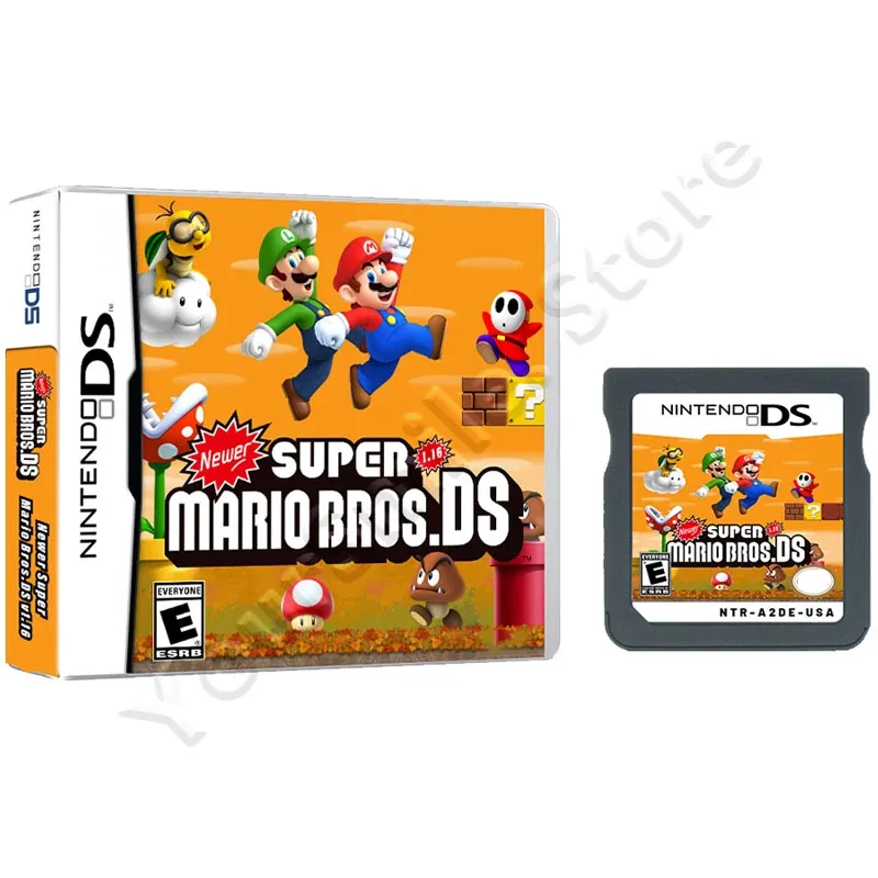 Newer Super Mario Brothers NDS Game Card Cartridge American Version in English