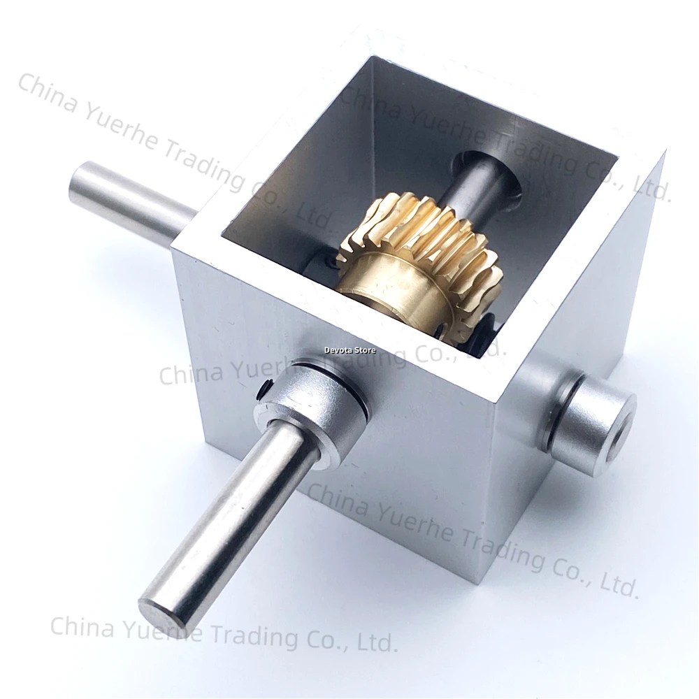 

1:10 1:20 Worm Gear Reduction Gearbox 6/8MM Shaft 20T Gear 90 Degree Right Angle Corner Device