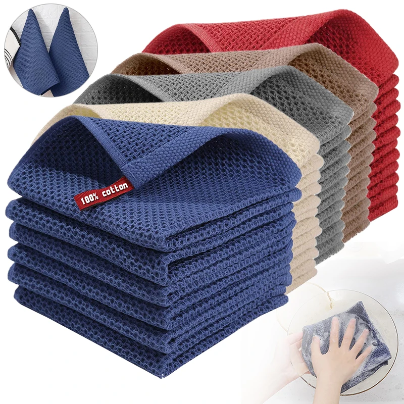 

Kitchen Dish Cloths Soft and Absorbent Dish Towels, Nonstick Oil Fast Drying Cleaning Cloths, Lint Free Household Dishcloths