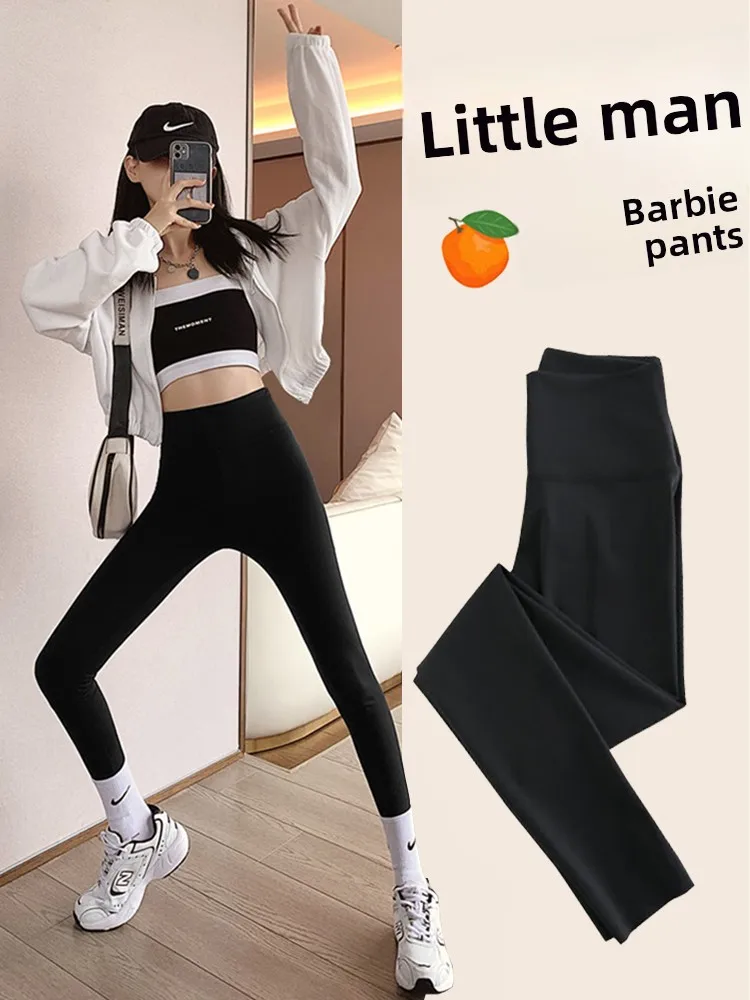 

Женские брюки для йоги с высокой талией, тонкие брюки-капри из ткани аркскин, повседневная одежда на весну, осень и лето