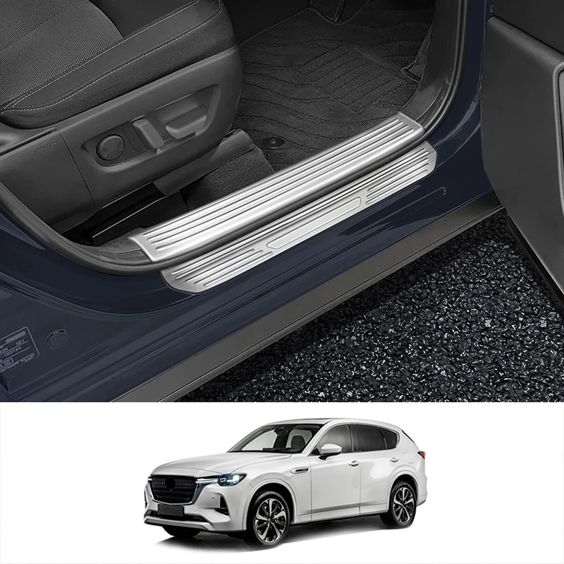 

Накладки на пороги ABS для Mazda CX-60/CX-90 2022-2024 гг. | Защитные накладки на потерю пластины | Нескользящая накладка для входа — модернизация в стиле OEM