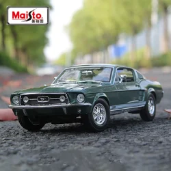 Maisto 1:18 1967 Ford Mustang GTA Fastback Alloy Sport Car Model Diecast Metal Toy Classic Racing Car Model Collection Kids Gift