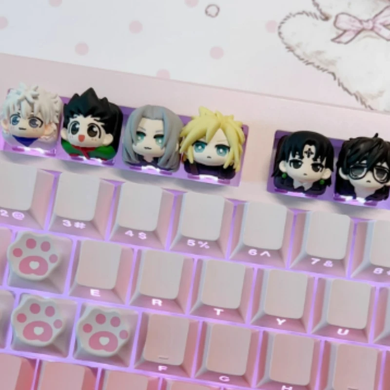 HUNTER × HUNTER Hisoka Chrollo Lucilfer Point Anime Keycap ESC Personality Cartoon Customized Resin Key Caps Mechanical Keyboard