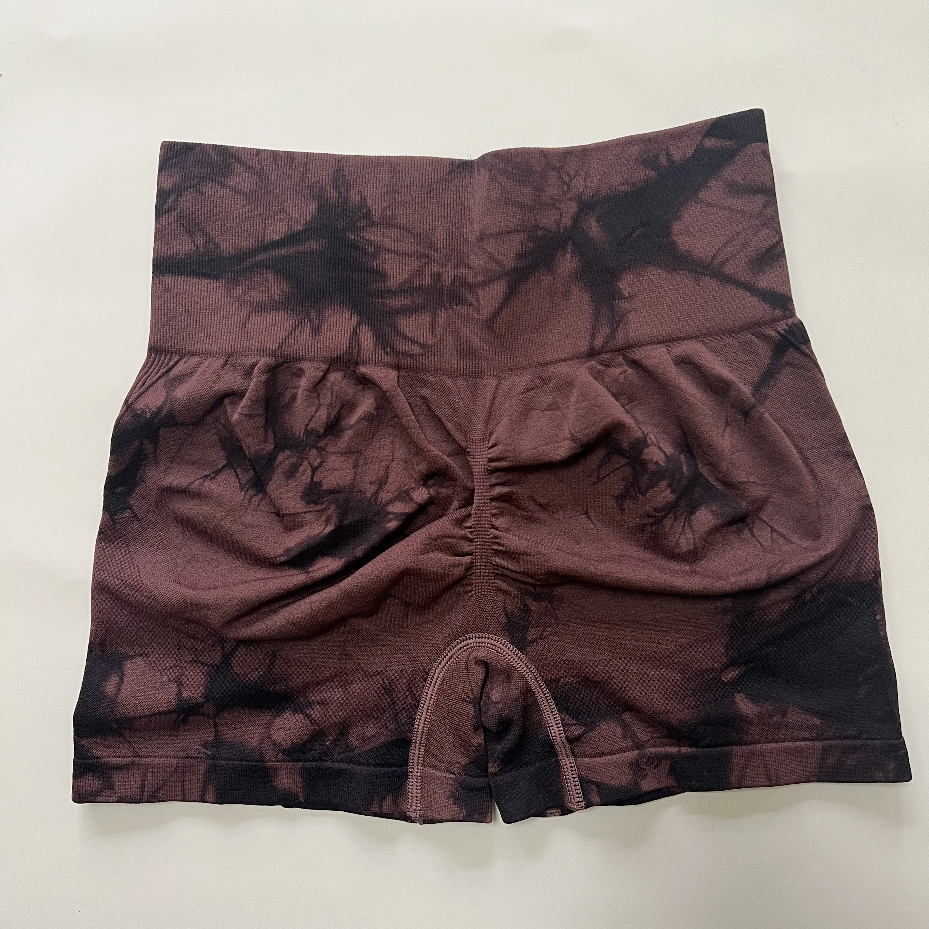 Neue Frauen Gym Tie Dye Scrunch Shorts Fitness Nahtlose Butt Lifting Sport Leggings Stretch Active Workout Laufhose – Detail 16