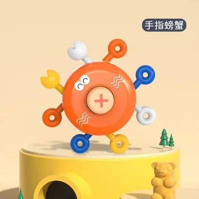 赤ちゃんの指押し音楽、赤ちゃんの早期教育パズル、掴む・引くトレーニング、0～1歳児向け、小さなおもちゃ2個