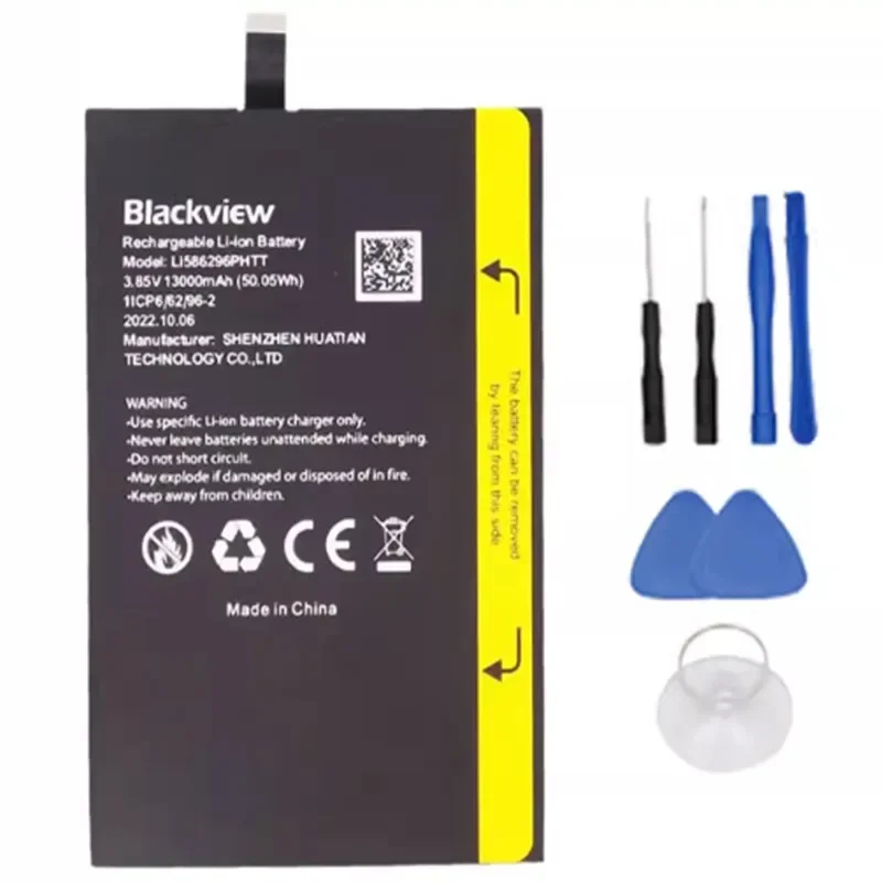 

In stock for Blackview BV6200 battery 13000mAh High capacity new production Date for Blackview battery