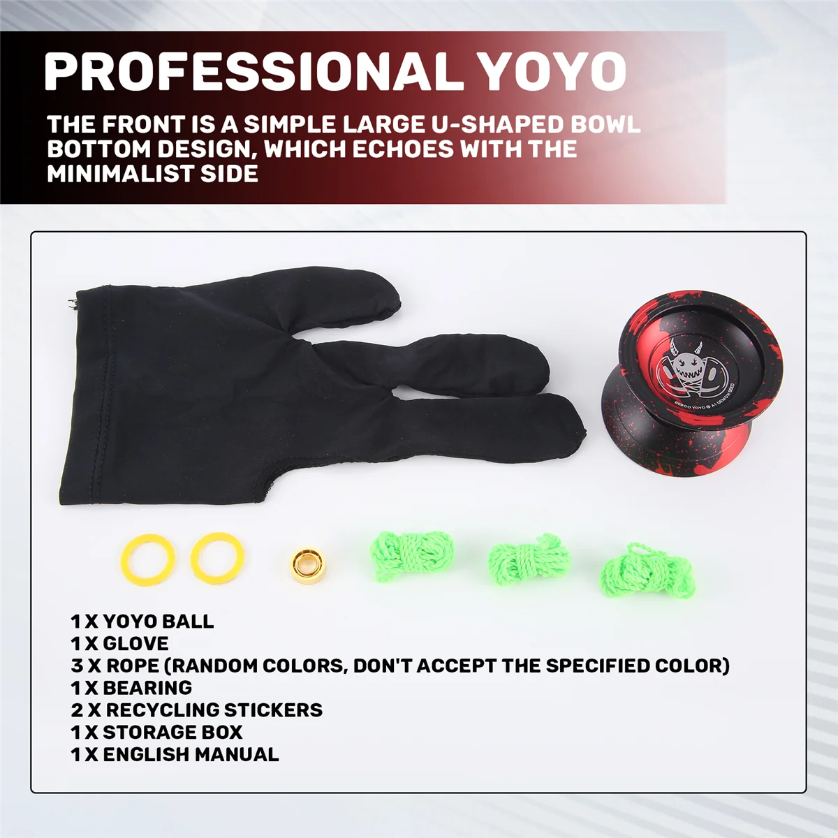 Modern BEBOO YOYO A1 Yoyo for Kids,for Beginners Aluminum Alloy,Black-Red