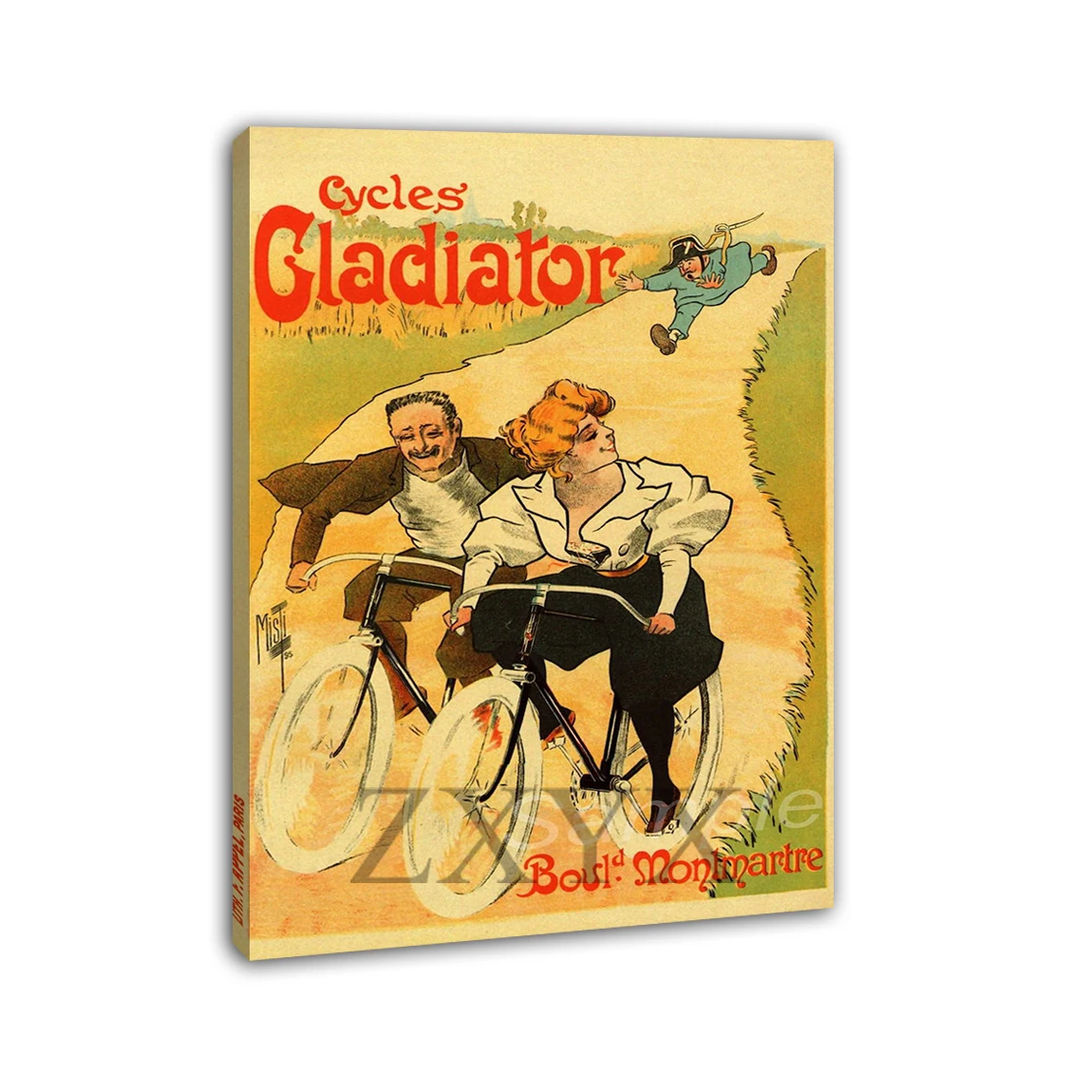 Vintage Gladiator Cycles Advertising Framed Poster Print Home Decor Wall Art Painting Oil Canvas