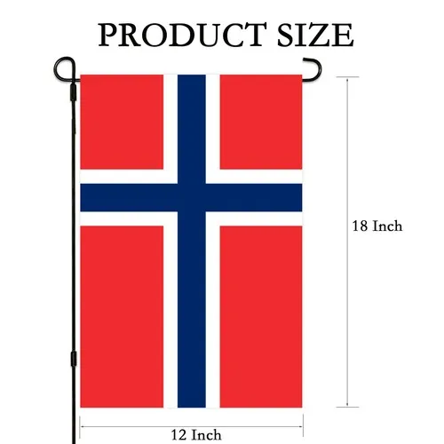 Norwegian Flag Small Mini Norway Garden Flags 12x18 Double Sided Weather Resi... RRM