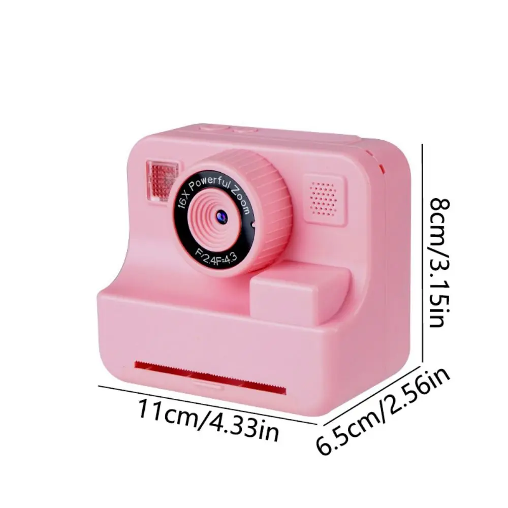 Carino schermo HD 1080p per bambini fotocamera digitale cordino penna a colori fotocamera con stampa istantanea rotolo di carta registratore video per bambini a doppia lente ragazza