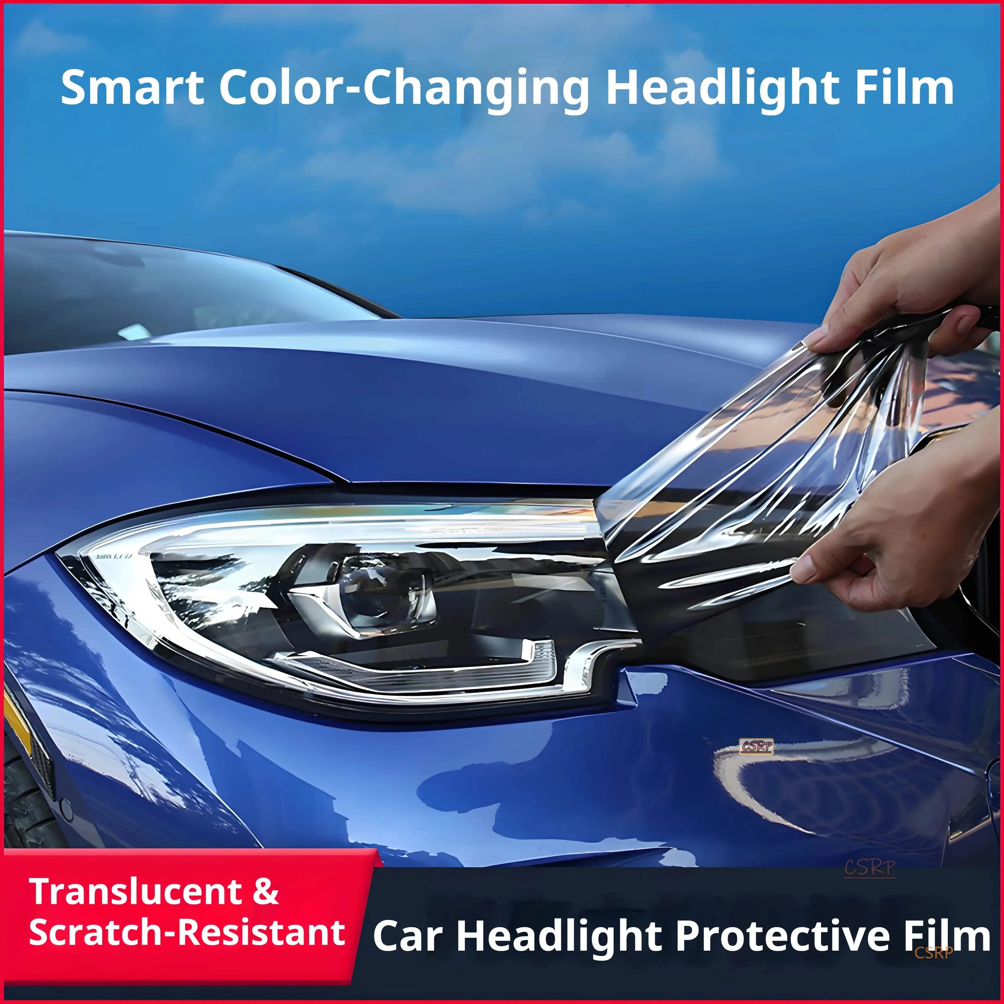 Car PPF Paint Photochromic Film UV Color Change Headlight Protection Film Self-healing Anti-scratch Film For BMW honda Ford 2023