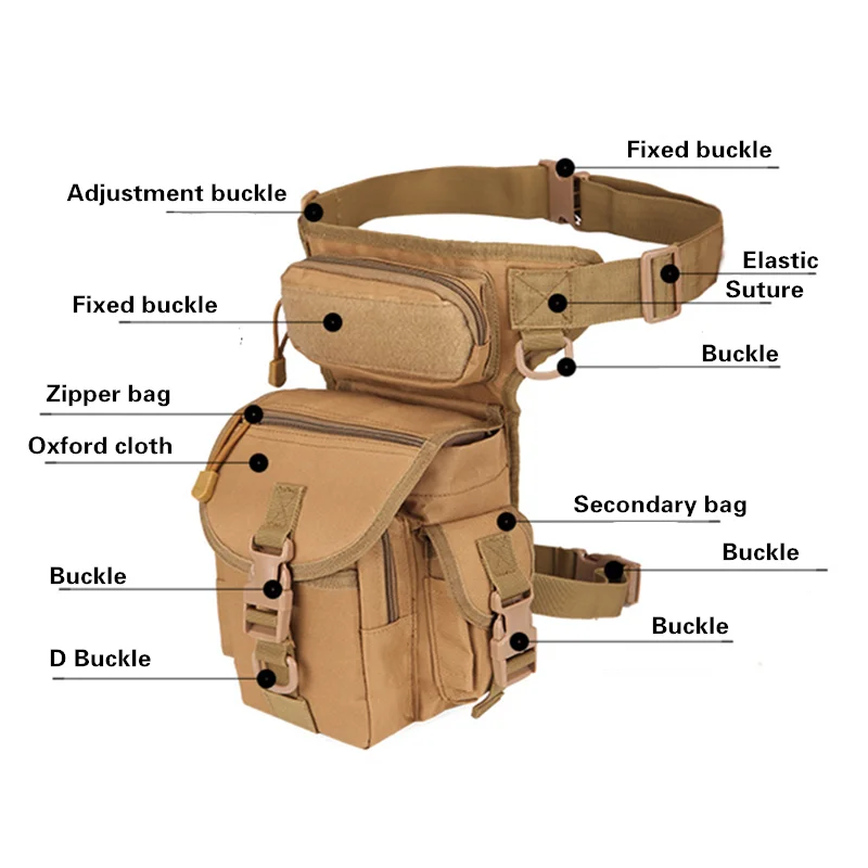 Drop Leg Bag Tool Fanny Thigh Pack Hunting Bag Waist Pack Motorcycle Riding Men Molle Waist Packs