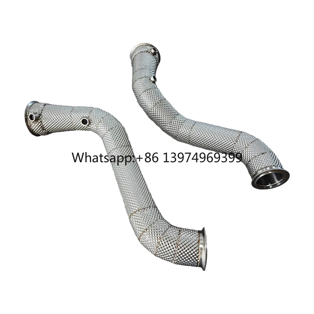 For DEX Stainless Steel With Heat Shiled High Flow Exhaust Down Pipe for  2019-2023  Mclaren GT 4.0T
