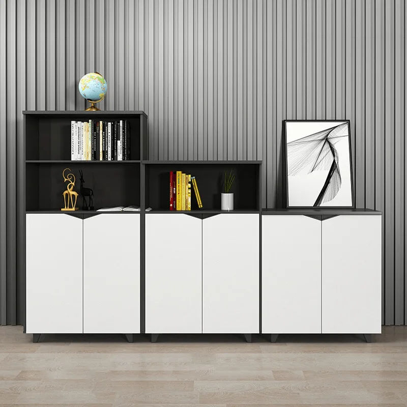 Simple Modern Short Cabinet Office Storage File Cabinet Floor  Storage Stylish Storage Side Cabinet Wooden
