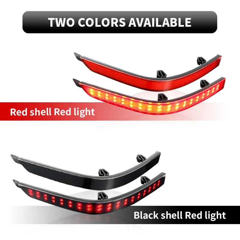 

2PCS 12V Red LED Rear Bumper Reflector Brake Lights Tail Stop Light Canbus For VW T6 Transporter Multivan Caravelle 2015-2020