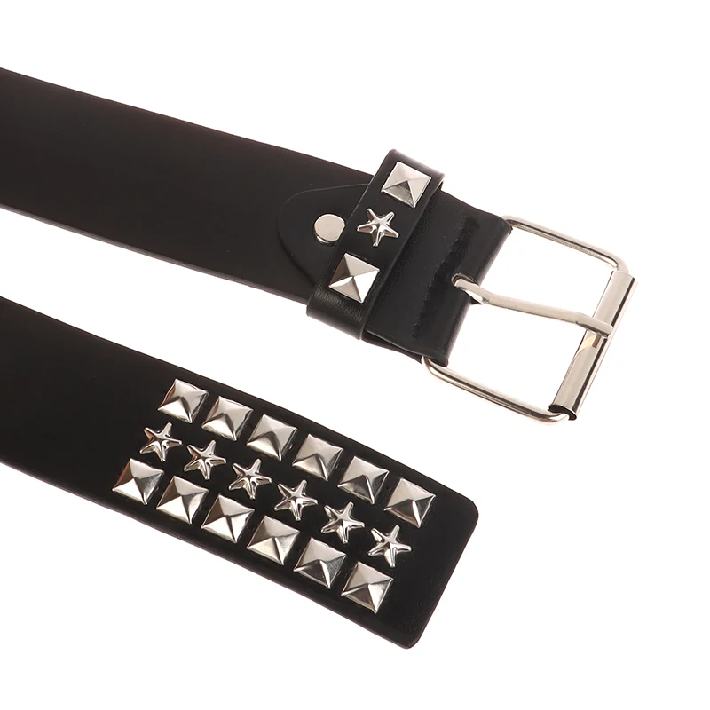 Metal Pyramid Belt New Square Bead Rivet Belt Men And Women Punk Hardware Jeans Y2K Belt Women's Belts