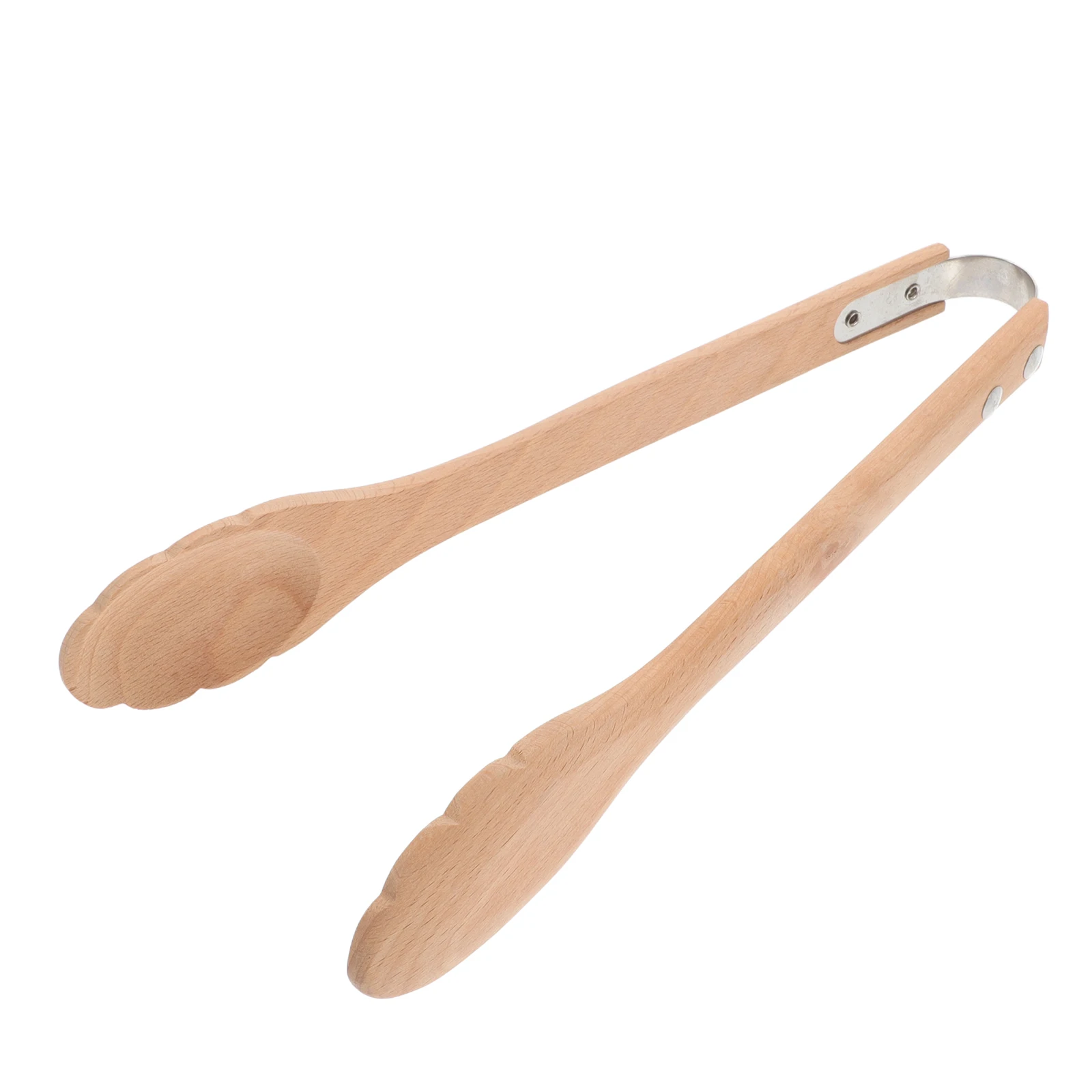 

Wooden Food Clip Kitchen Tongs Bread Utensils Long Cooking Frying Spatula Versatile Pasta Tool Reusable